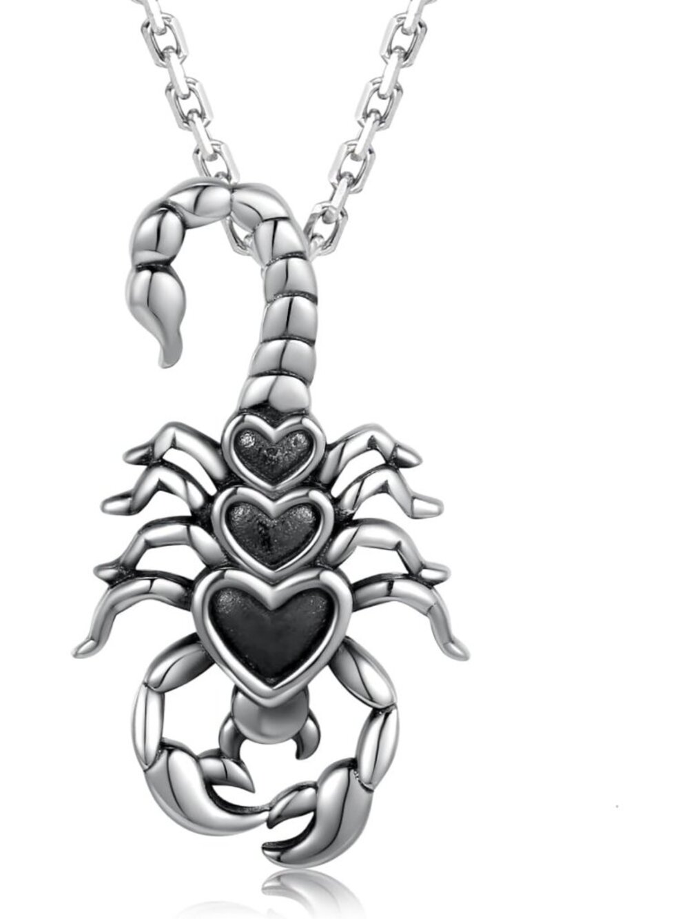 925 Sterling Silver Scorpio Zodiac Pendant Necklace - Unique Constellation